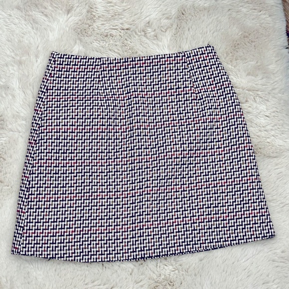 Mini Skirt Houndstooth Print Sz S - Picture 1 of 4